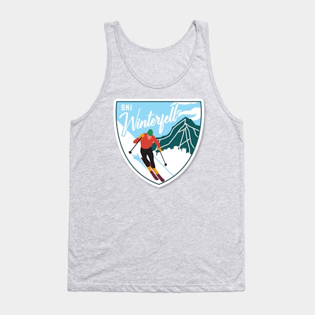 Vintage Sking Tank Top by MindsparkCreative